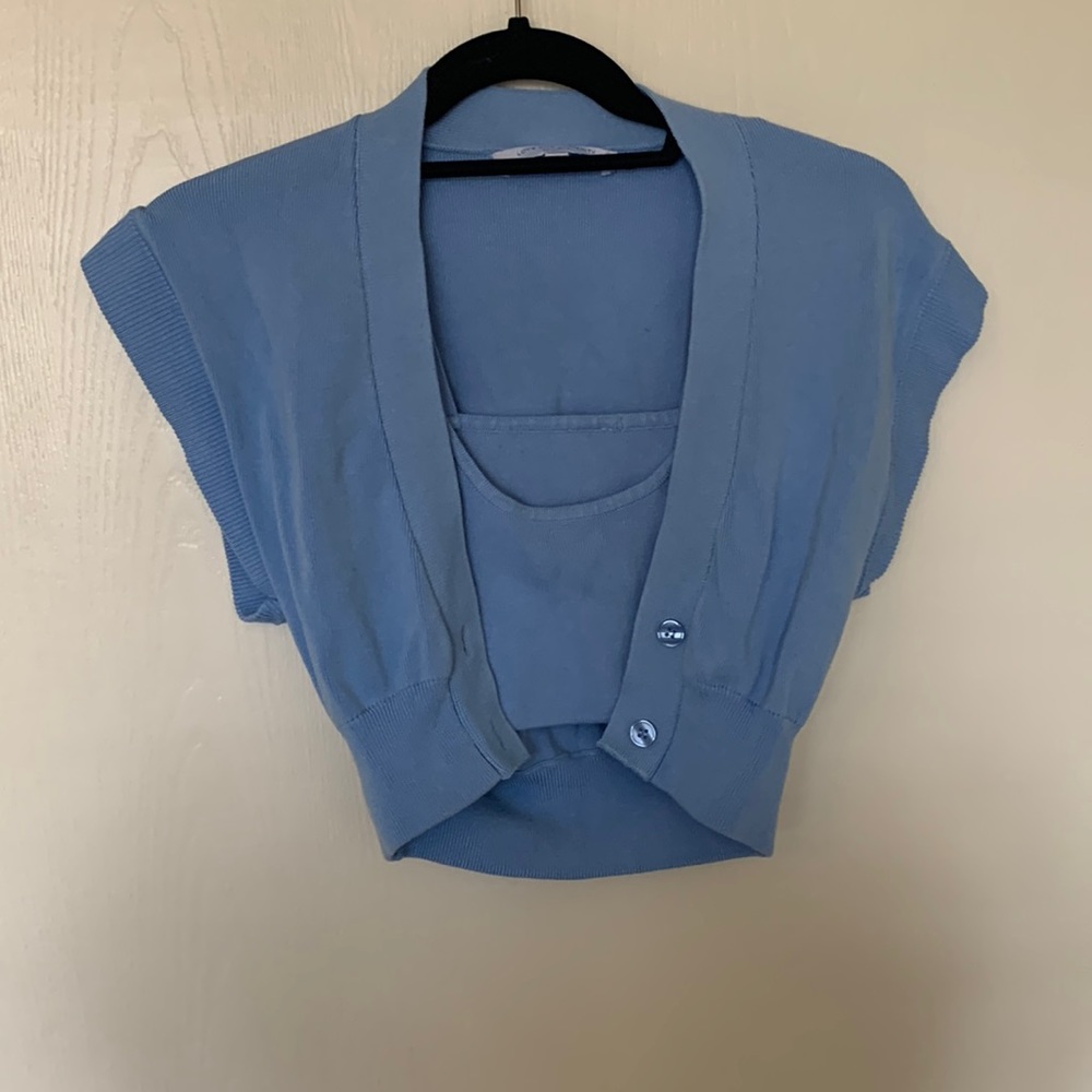 Light blue two piece top